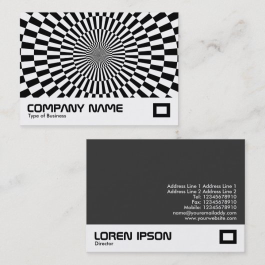 Op Art — zwart en wit Visitekaartje (Voorkant / Achterkant)
