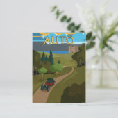 Op auto briefkaart (Staand voorkant)