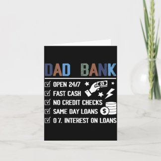 Op Back Dad Bank Open 24 7 Snel Geld Kredietcontro Kaart