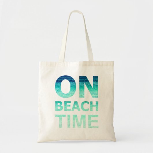 Op band voor tijdtypografie tote bag (Voorkant)