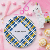 Op Barbados en Barbadian Flag Getuigd Papieren Bordje (Feest)