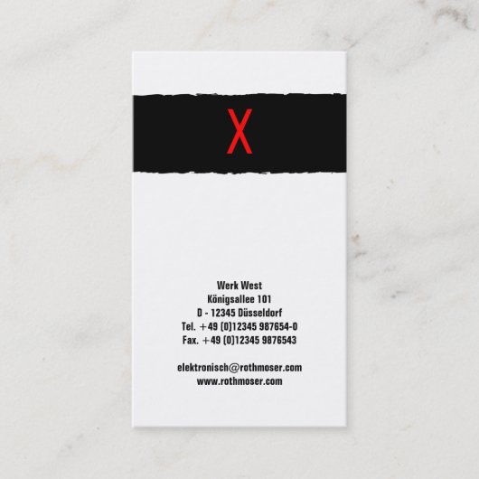 Op basis van typografie visitekaartje (Voorkant)