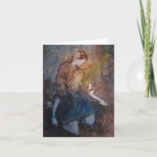 "Op Bended Knie" Notecard Kaart (Voorkant)