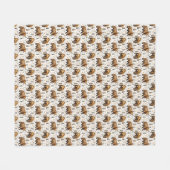 Op beren gebaseerde dieren in het wild fleece deken (Voorkant (Horizontaal))