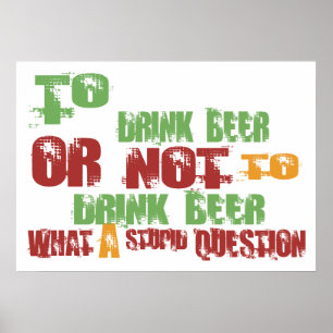 Op bier Drinken Poster
