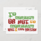 Op choreograaf briefkaart (Voorkant / Achterkant)