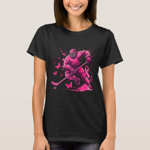 (op Ck) Icehockey Borstkankerbewustzijnsspeler T-shirt