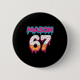 (op Ck) Six Seven Ice Cream Drip Sport 67 Mason Me Ronde Button 5,7 Cm