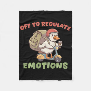 (op Ck) Weg om Emoties te Reguleren Grappige Gans  Fleece Deken