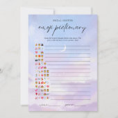 Op Cloud 9 Bridal Emoji Pictionary Game Kaart (Voorkant)