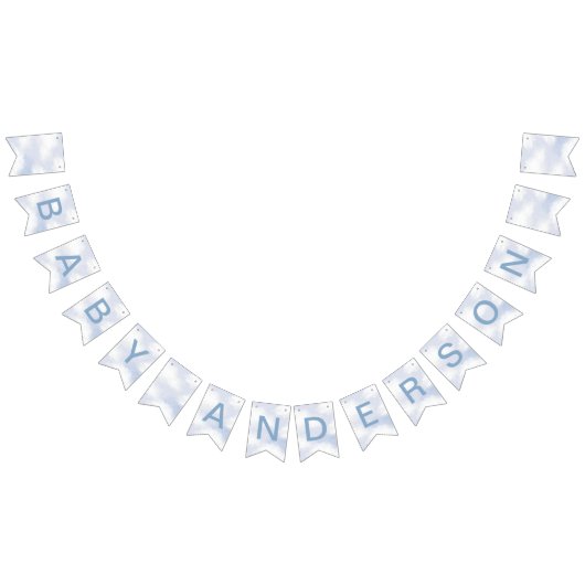 Op Cloud 9 Dusty Blue Dreamy Sky Vlaggetjes (Alle)