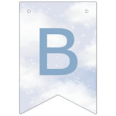 Op Cloud 9 Dusty Blue Dreamy Sky Vlaggetjes (Tweede vlag)