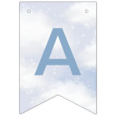 Op Cloud 9 Dusty Blue Dreamy Sky Vlaggetjes (Derde vlag)