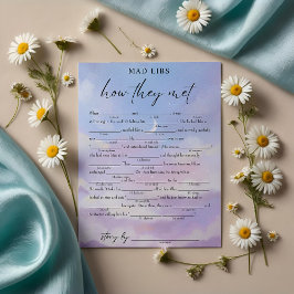 Op Cloud 9 hoe ze ontmoetten Bridal Libs spel Kaart
