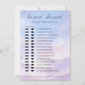 Op Cloud 9 raden wie Vrijgezellenfeest spel Kaart (Voorkant)