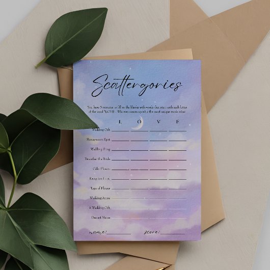 Op Cloud 9 Scattergories Vrijgezellenfeest Game Ka Kaart