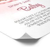 Op Cloud 9 schattig roze meisje niet zeggen baby s Poster (Hoek)