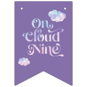 Op Cloud Nine Happy Birthday Party Decor Vlaggetjes (Eerste vlag)
