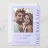 Op Cloud Nine Modern Lavendel Sla de datum op Kaart (Voorkant)