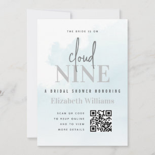 Op Cloud Nine Modern Vrijgezellenfeest QR-code RSV Kaart