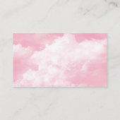 Op Cloud Nine Roze Baby shower Luier Raffle Informatiekaartje (Achterkant)