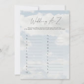 Op Cloud Wedding A-Z alfabet spel Kaarten (Voorkant)