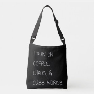 Op Coffee Chaos Cuss Words Funny Mam Gift Crossbody Tas