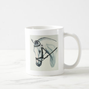 Op contact met het WITTE Dressage-paard Koffiemok
