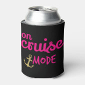 Op Cruise Mode Goud en Roze Monogram Blikjeskoeler (Blikje Voorkant)