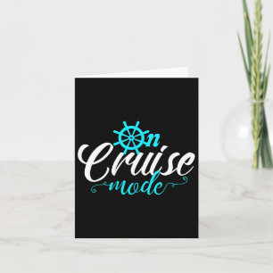 Op Cruise Modus Cruise Vakantie Familie Trendy T-s Kaart