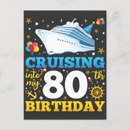 Op cruise naar mijn 80 verjaardagsfeestje briefkaart