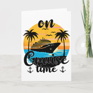 Op Cruise Tijd Strand Zomer Vakantie Matching Fami Kaart