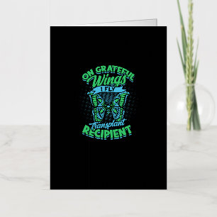 Op dankbare vleugels vlieg ik transplantatie ontva folie wenskaart