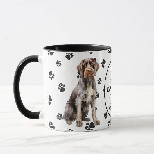 Op de 8e dag Creëer God Wirehaired Pointer Dogs Mok (Links)