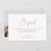 op de achtergrond, dunne bruiloft aankondiging (Voorkant / Achterkant)
