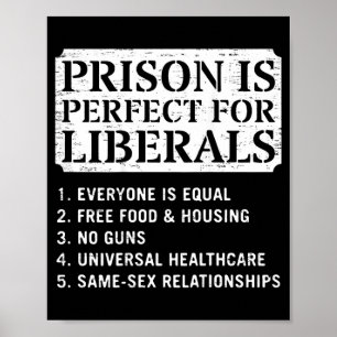 Op de achterkant is de gevangenis perfect voor lib poster