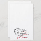 Op de achterkant van een paard briefpapier (Voorkant / Achterkant)