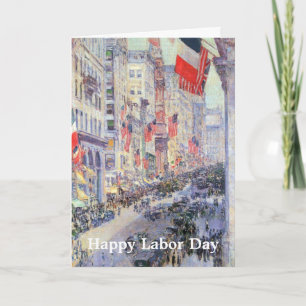 Op de Avenue van 34th Street, mei 1917 door Hassam Kaart