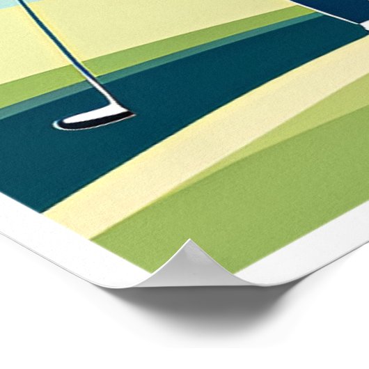 Op de baan - Golf Art Print (Hoek)