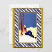 Op de berghellingen feestdagenkaart (Voorkant / Achterkant)