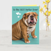 Op de BESTE Farter ooit! Grappig Vaderdag Kaart (Gele Bloem)