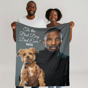 Op de beste maatfoto van de hond vader ooit fleece deken