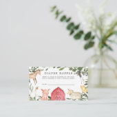 Op de Boerderij Diaper Raffle Baby shower Card Informatiekaartje (Staand voorkant)