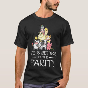 op de boerderij het grootbrengen van boerderijdier t-shirt