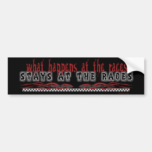 Op de Bumpersticker Races (Voorkant)