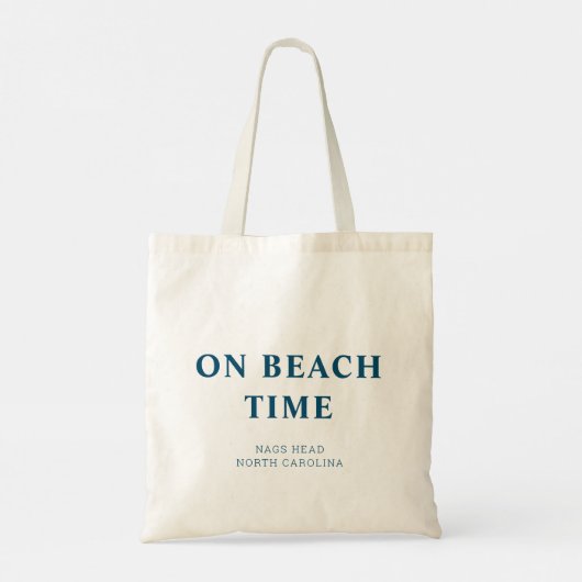 Op de Canvas tas van de Beach Time Personalized Be (Achterkant)