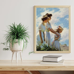 Op de Cliff Charles Courtney Curran Poster