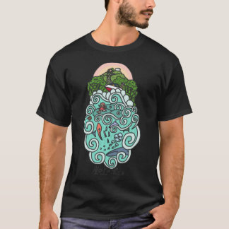 Op de Cliff door het Zee T-shirt