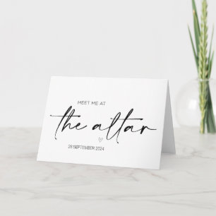 Op de dag van de bruiloft ontmoeten Bride me in he Kaart