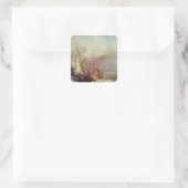 Op de Dogger Bank, 1846 Vierkante Sticker (Tas)